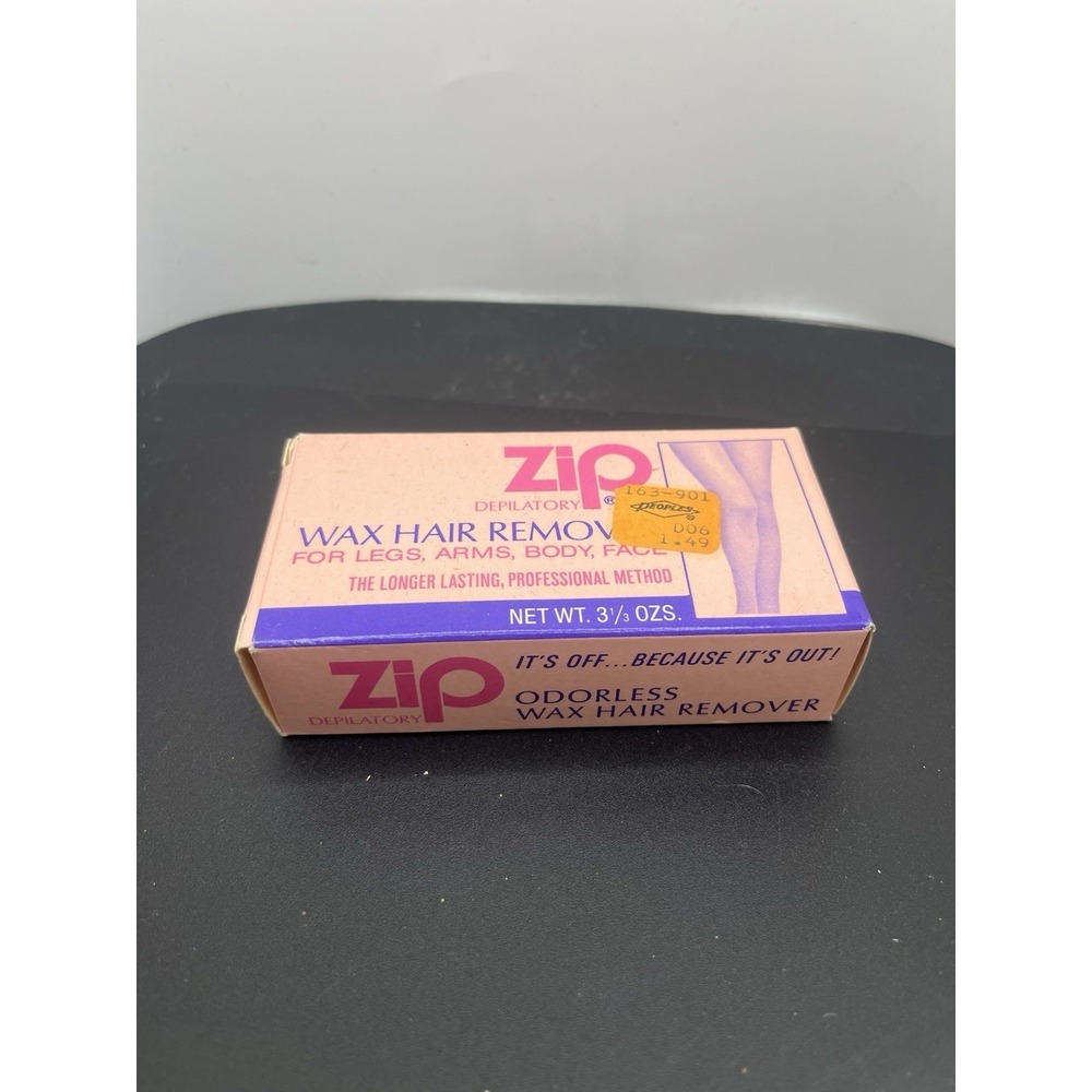Vintage ZIP Odorless‎ Wax Hair Remover 3 1/3 Ozs Made In USA